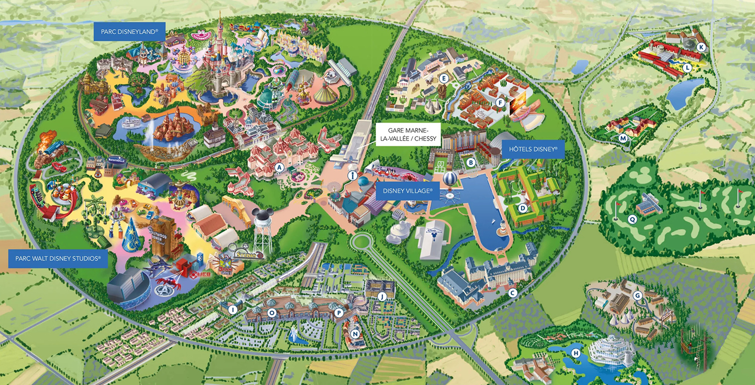 Plan Disneyland Paris - France